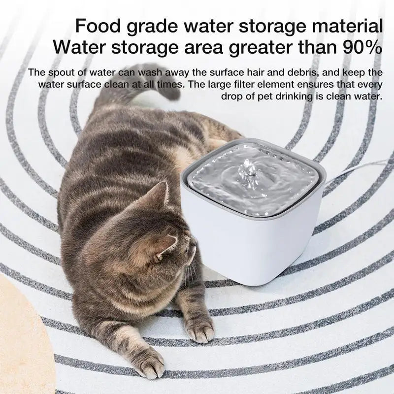 Automatic Pet Water Fountain with Smart LED Light - 2.5L Anti-Dry Dog and Cat Water Dispenser, Ultra Quiet Operation