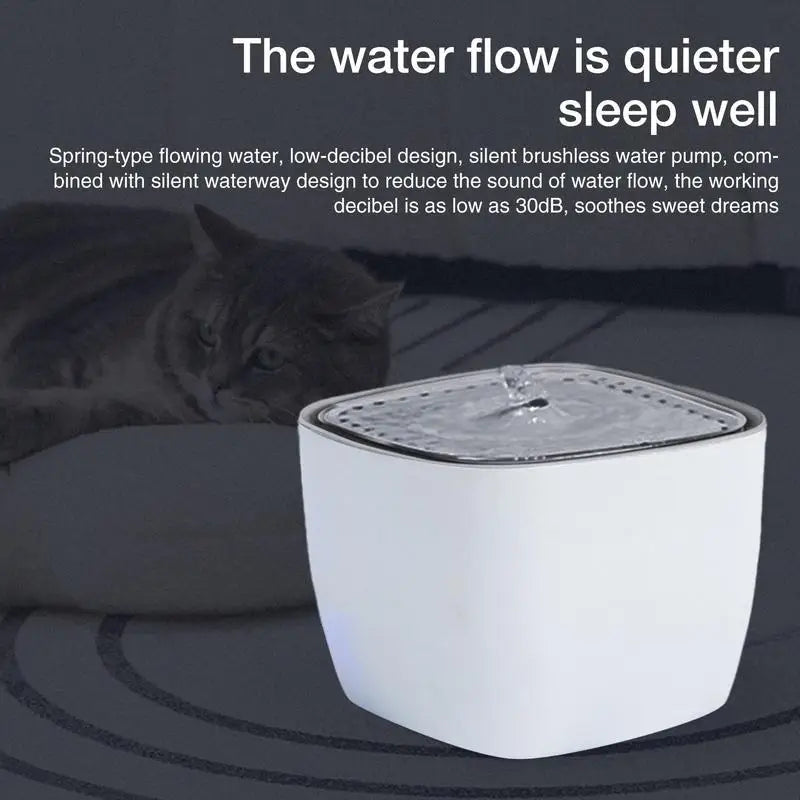 Automatic Pet Water Fountain with Smart LED Light - 2.5L Anti-Dry Dog and Cat Water Dispenser, Ultra Quiet Operation