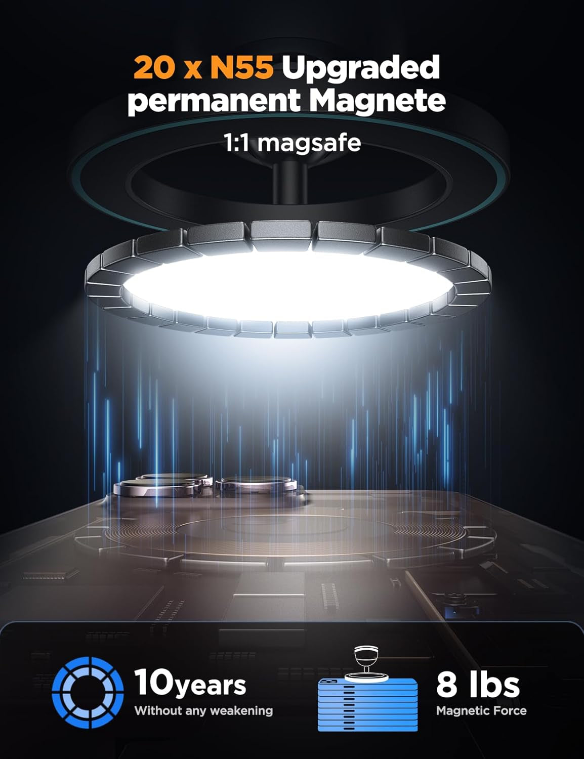 MagSafe Car Mount - All-Metal Magnetic Phone Holder for Dash, Enhanced Magnet Strength, Compatible with iPhone 16/15/14/13/12