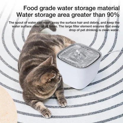 Automatic Pet Water Fountain with Smart LED Light - 2.5L Anti-Dry Dog and Cat Water Dispenser, Ultra Quiet Operation