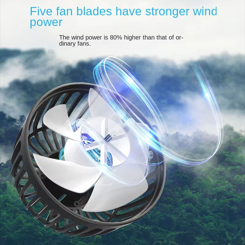 Car Fan 3-Speed Car Seat Back Cooling Fan USB Charge Dual Head Fan 360 Degree Rotation Neck Cooler for Summer Car Accessories